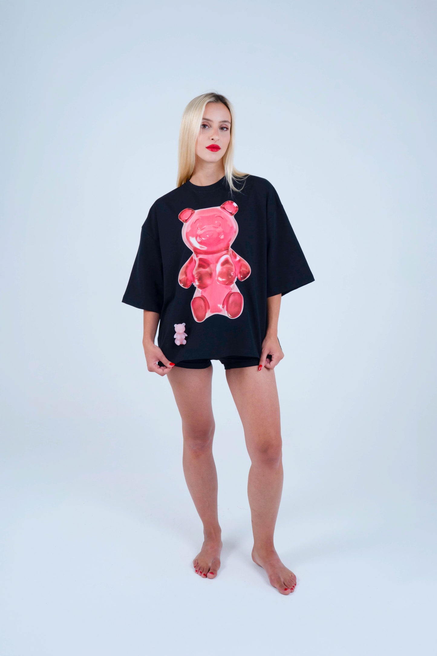 Black dirty teddy girl t-shirt