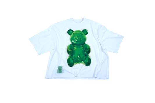 White dirty teddy boy t-shirt
