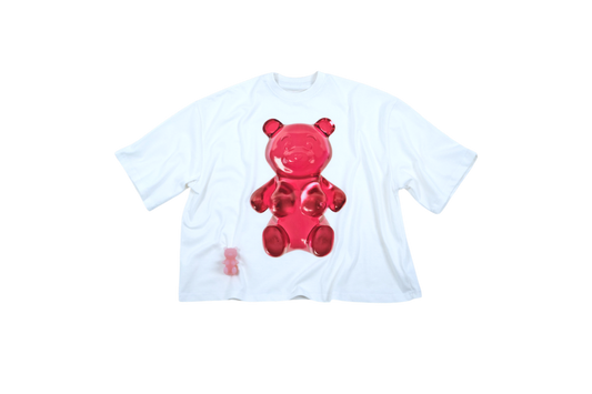 White dirty teddy girl t-shirt