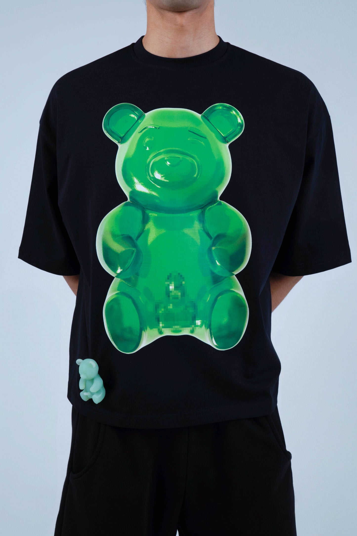 Black dirty teddy boy t-shirt