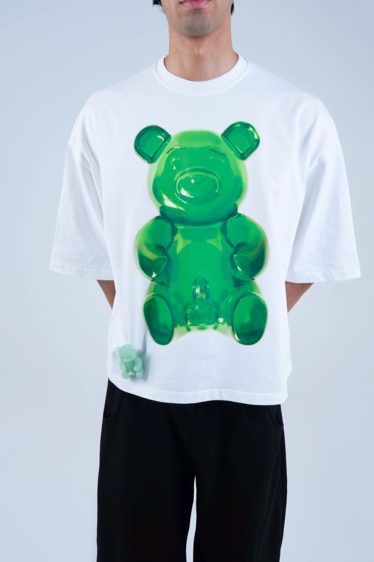 White dirty teddy boy t-shirt