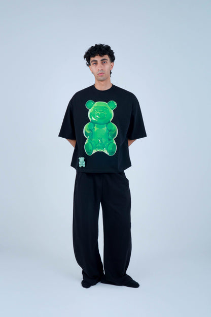 Black dirty teddy boy t-shirt