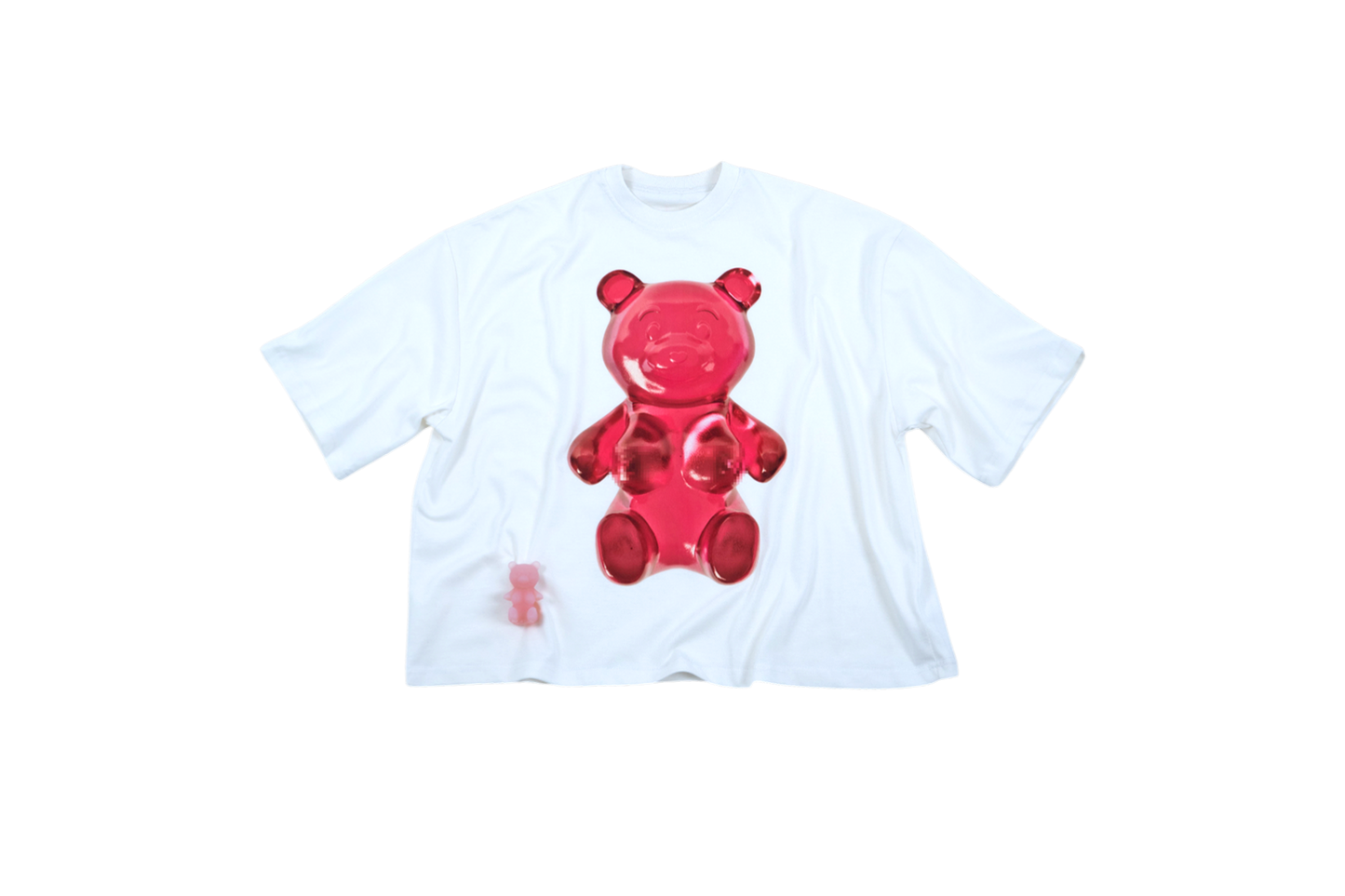 White dirty teddy girl t-shirt