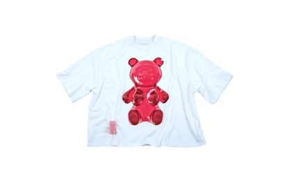 White dirty teddy girl t-shirt