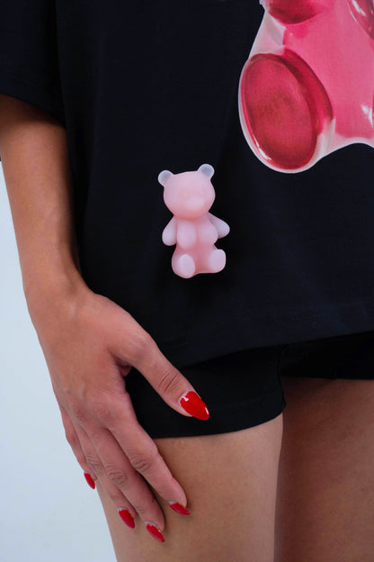 Black dirty teddy girl t-shirt