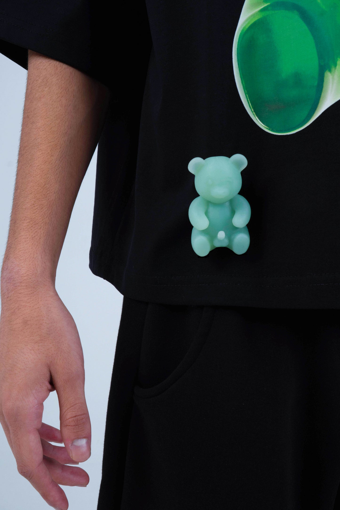 Black dirty teddy boy t-shirt